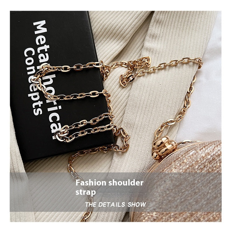 Women's Fashion Rhinestone-encrusted Chain Shoulder Messenger Bag