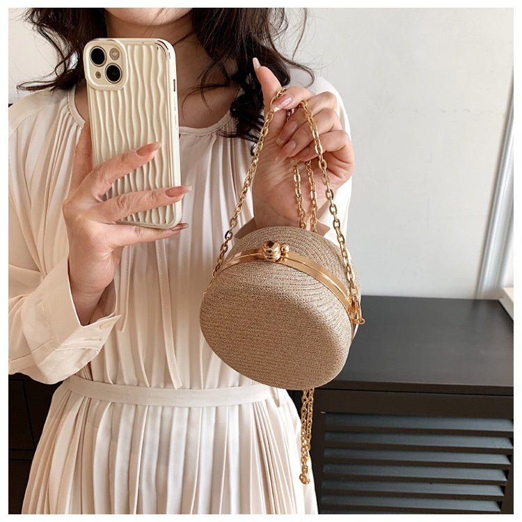 Women's Fashion Rhinestone-encrusted Chain Shoulder Messenger Bag